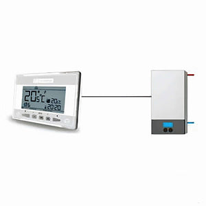 Digitaler Raumthermostat EU-290 mit Hintergrundbeleuchtung verbunden mit Boiler