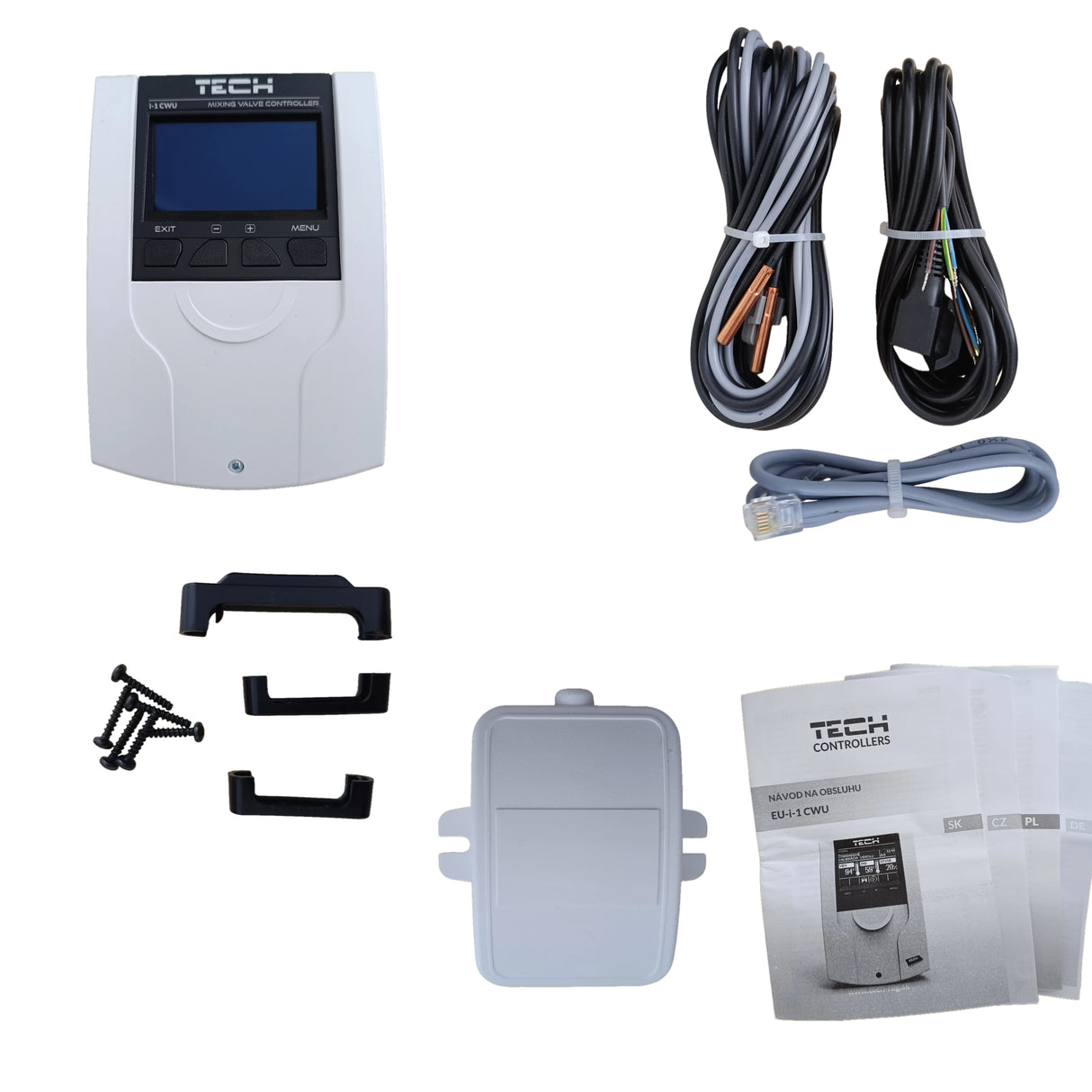 TECH i-1 CWU varmekredsregulator vejrkompenseret – blandeventil + varmtvandspumpe