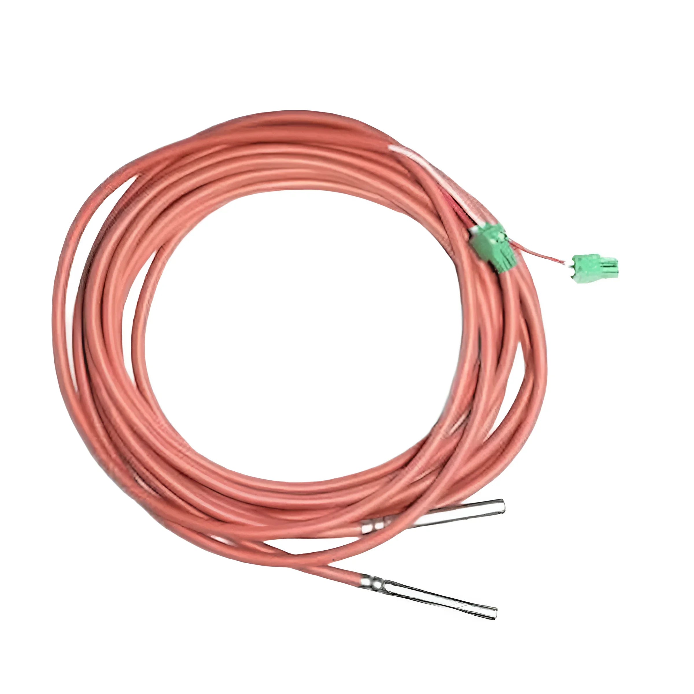 Roter Temperaturfühler mit grünen Steckern für Kessel Attack SLX-Lambda und Wood&Pellet