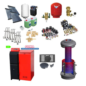 Complete package with tube collectors