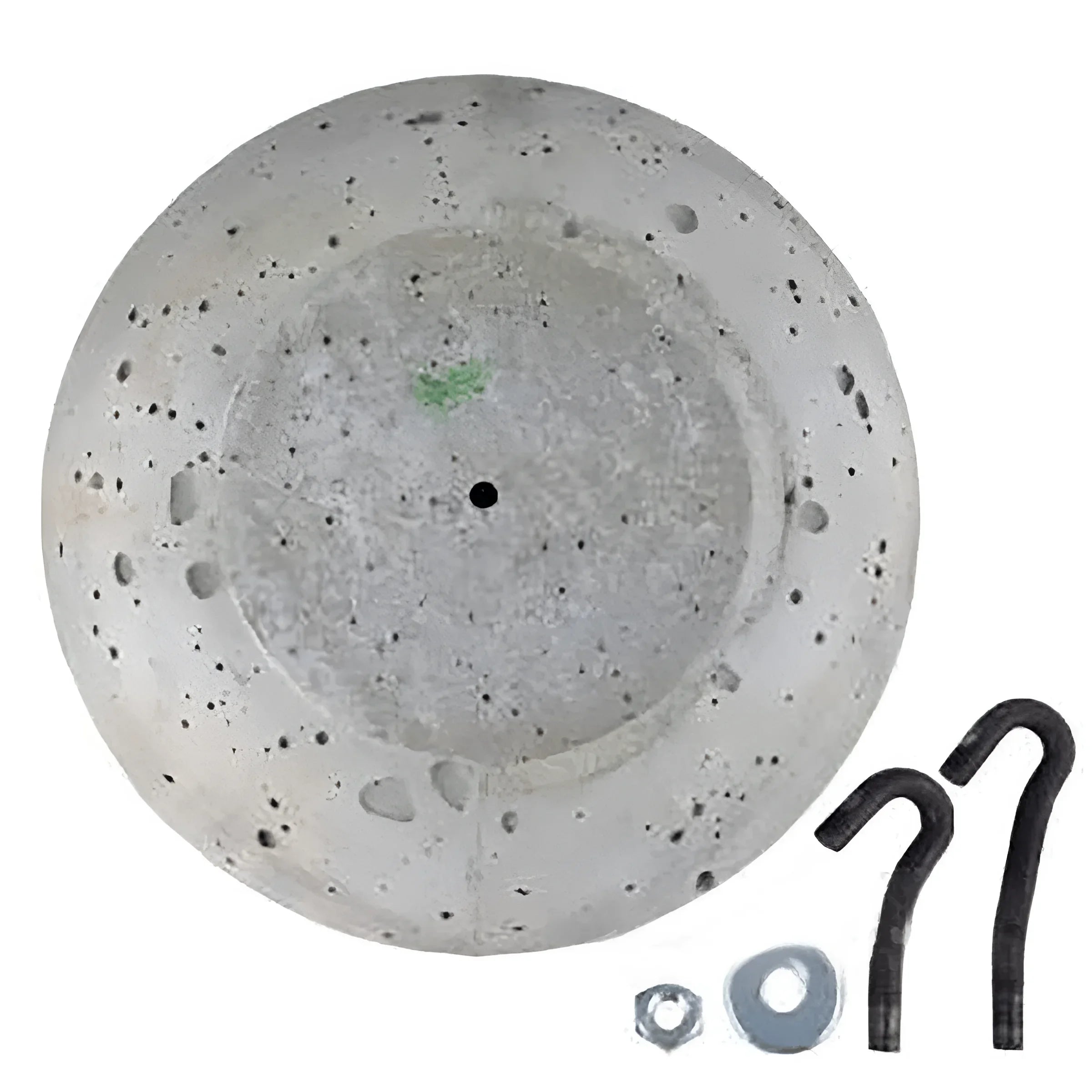 Concrete sphere with hardware für keramische Deflektor Elektromet im eco save system