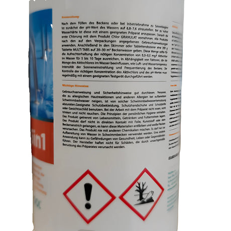 Chlortabletten für Pool - 5-Phasen Pflege & Reinigung - Multi Tabs 5 in 1.
