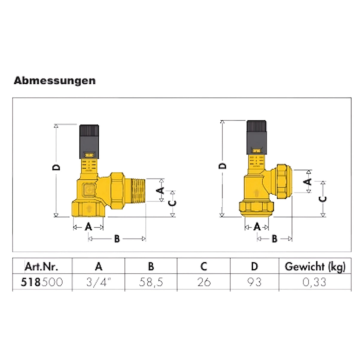 Nastavljiv razbremenilni ventil diferenčnega tlaka s stopenjsko lestvico