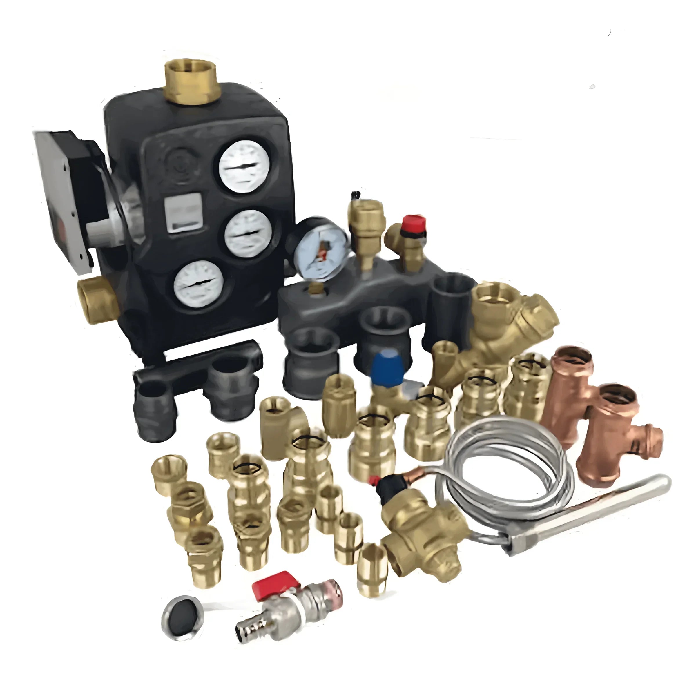 Bilder von anschlussset atmos p-serie mit Profipress Kupfer T-Stück und Fittings