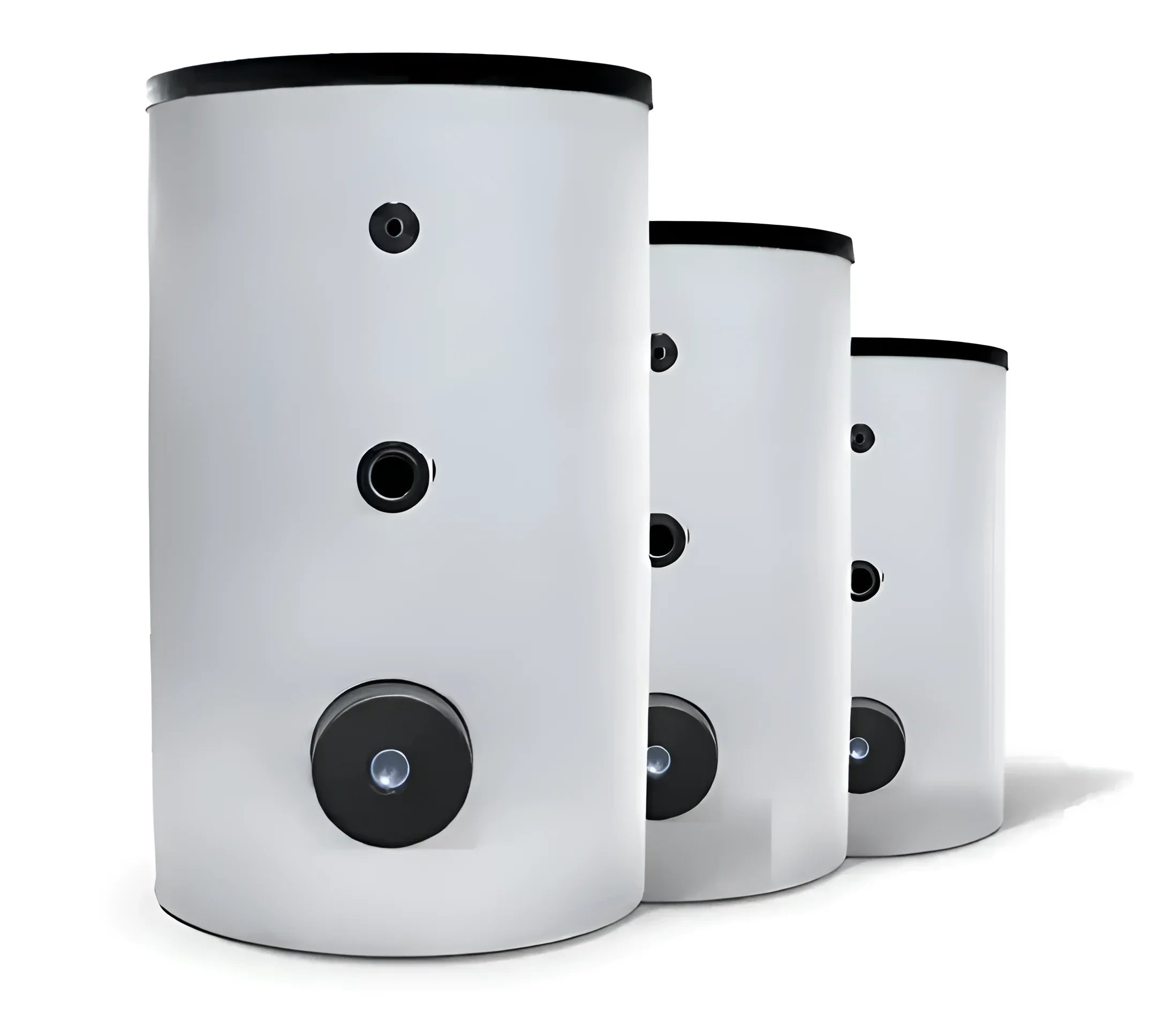 Weiße zylindrische Warmwasserspeicher Fish S1 X für brauchwasserspeicher mit s235jr boilers