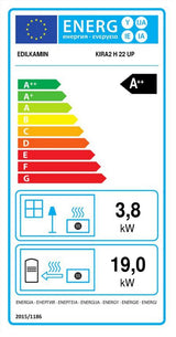 Edilkamin Kira2 H 22 Up – water-bearing pellet stove