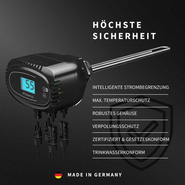 Solar-Heizstab fothermo ROD-1000 – 1.000 W mit Überschussausgang