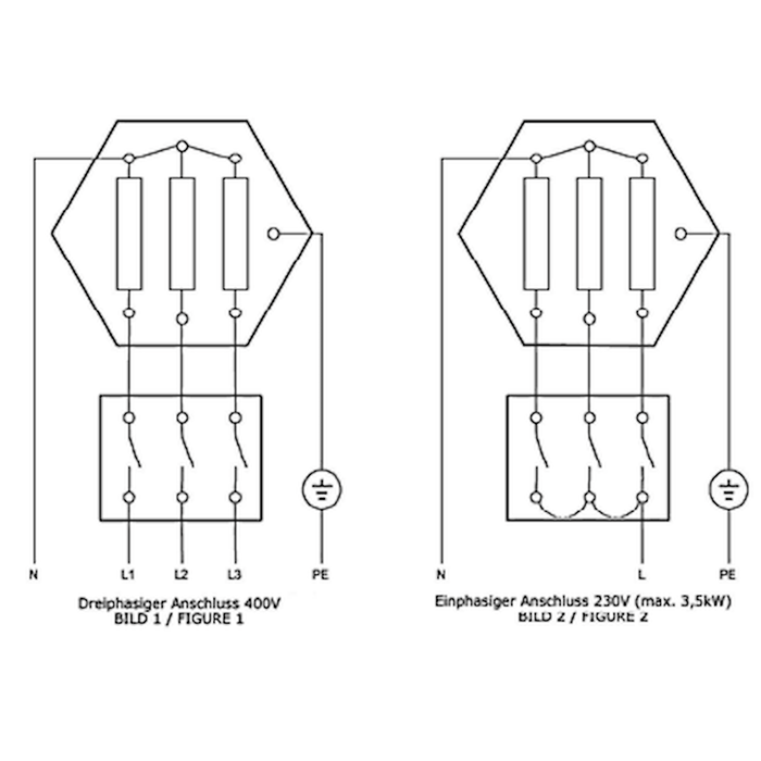 Heizstab 2,5-9 kW AG 1 ½“