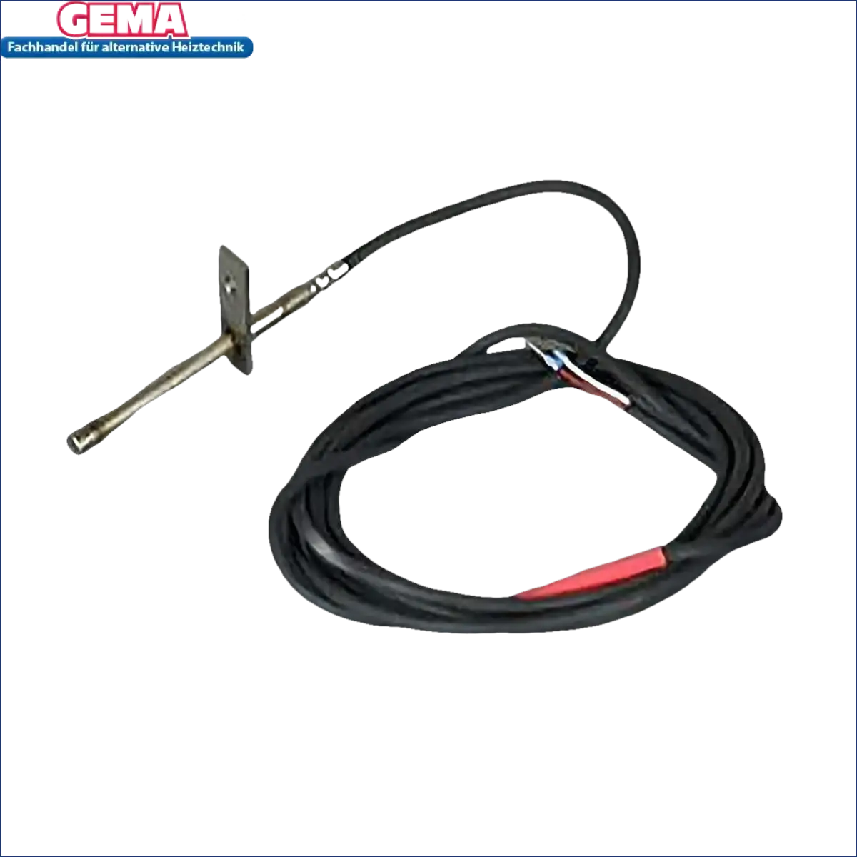 Metalltemperaturfühler mit schwarzem Kabel für Attack Abgassensor Heizkessel