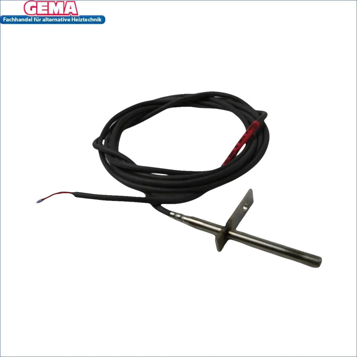 Metalltemperatursensor mit schwarzem Kabel für Attack Abgassensor Heizkessel