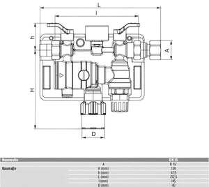 Automatische Heizungs - Füllarmatur BA 6628 Plus DN20 für Heizungsanlagen - GEMA Shop