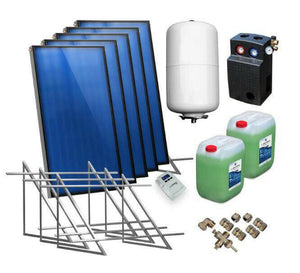 Solarpaket Flachkollektoren AMX2.38 11.95 m² für Flachdach.
