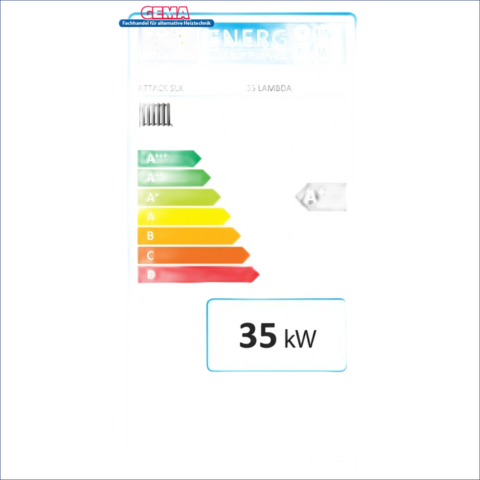 Energieeffizienzlabel für Attack SLX Lambda Touch Heizkessel Heizgerät