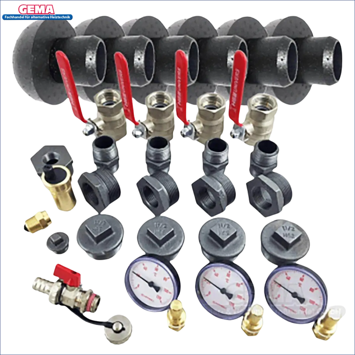 Plumbing manifold mit Ventilen und Armaturen für Attack SLX Lambda Touch Heizkessel