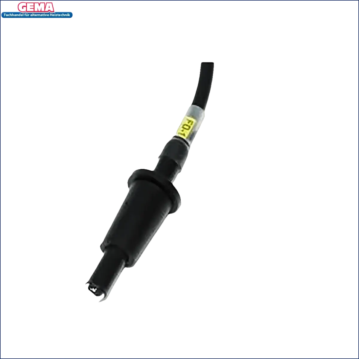 Schwarzer Sensor mit Kabel für Flammensensor Ecofire E+ und ES+ Pelletbrenner