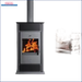 Brennender grauer Kaminofen wasserführend Alicante von Schmitzker 14,5 kW