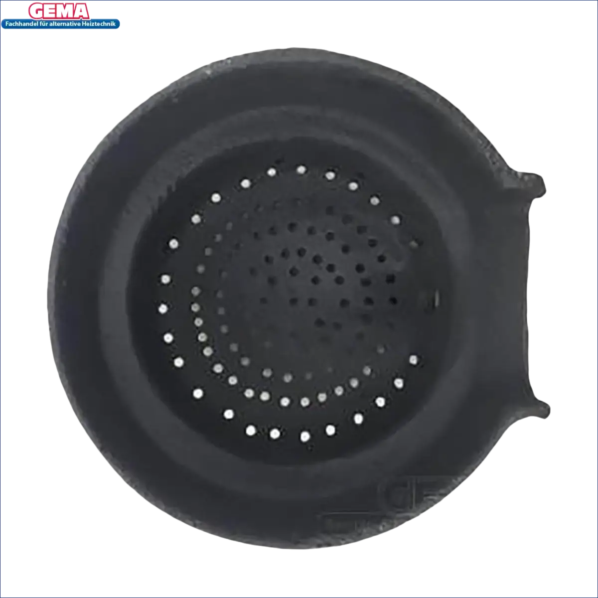 Schwarzer Metall-Sieb für Thermoflux Pelling Original Brennertopf ab 2013