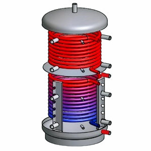 Schichten - Pufferspeicher mit 2 Wärmetauscher - GEMA Shop