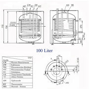 Trinkwasserspeicher 100 Liter & SMART Heizstab 3 kW mit WIFI - GEMA Shop