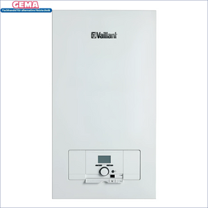 Weiße Vaillant eloblock Wandheizung, optisch komplett überarbeitetes Heizgerät inklusive Pumpe