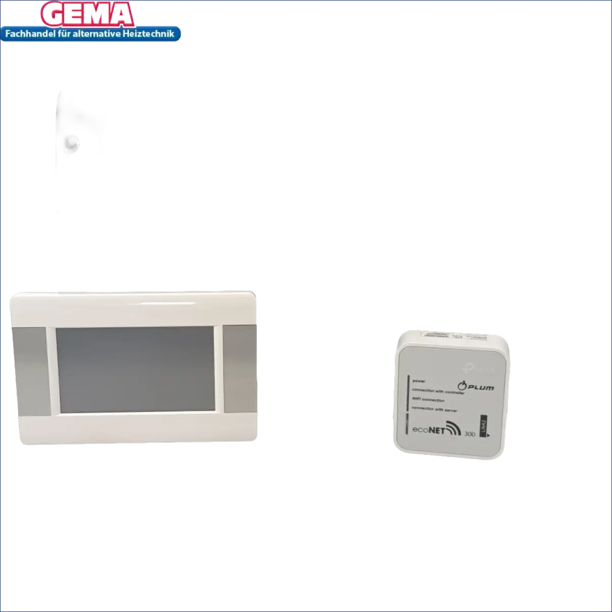 Schwarz Kontrollkasten mit Thermostat und WLAN-Modul für Gema Control 920